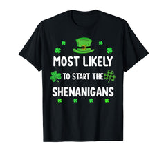 Zainjr St Patrick's Day Shamrock T-shirt with leopard shamrock graphic for festive wear