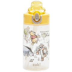Zak Designs Winnie the Pooh sage 16oz bottle front view for daily school hydration