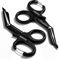 ZAKUTO trauma shears with carabiner clip for fast belt access during emergencies