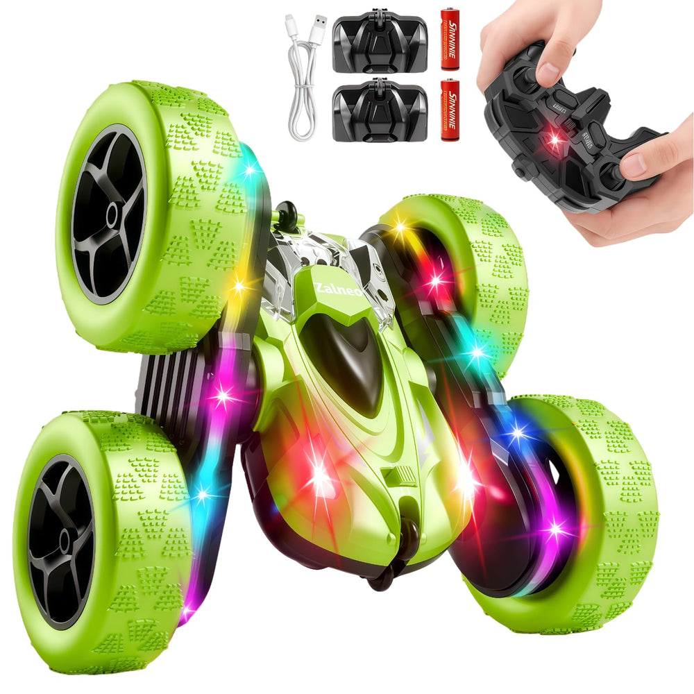 Zalneo RC car performing 360° flips for thrilling play