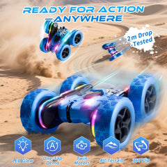 Zalneo 360-degree flip action demonstrates dramatic stunts and double-sided racing.