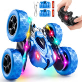 Zalneo Remote Control Stunt Car front view showing rugged shell for indoor and outdoor play.