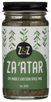 Z&Z Za'atar spice blend jar boosts meals with tangy, nutty flavor.
