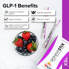 Zantrex SkinnyStix Berry Fusion packaging box on table for convenient on-the-go use