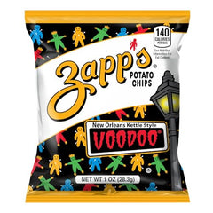 Zapp's Voodoo chips salt and vinegar with smoky finish close-up