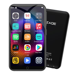 ZAQE MP3 Player Bluetooth and WiFi icons indicating wireless listening.