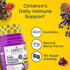 Zarbee's Elderberry Gummies closeup highlighting soft, easy-to-chew texture for kids.