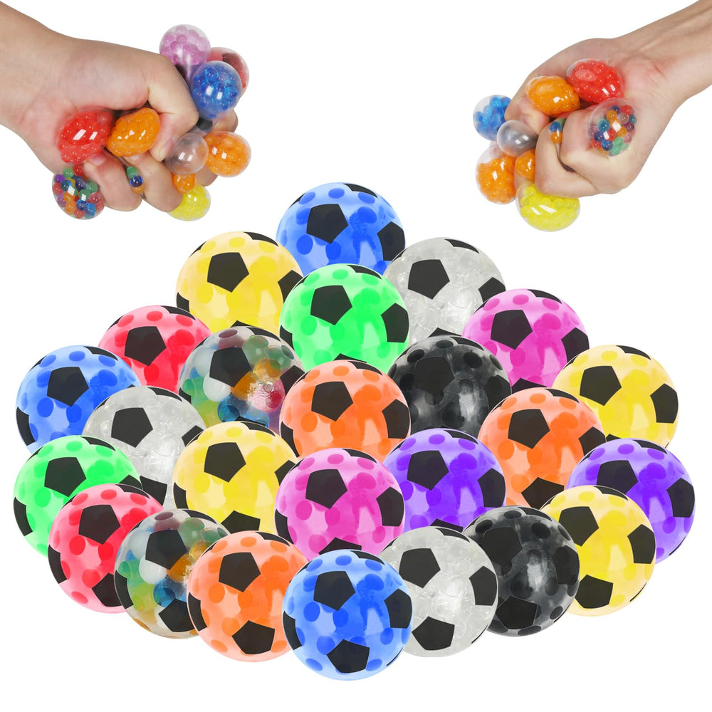 Zasnynua 20-pack mini soccer stress balls for quick focus and stress relief.