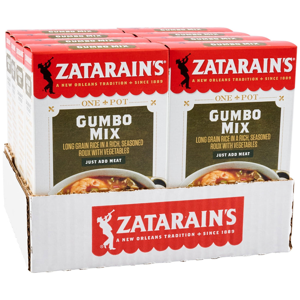 Zatarain's Gumbo Mix bag with long-grain rice provides a quick flavorful base.