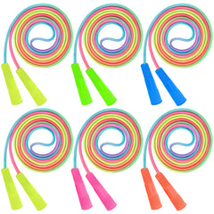 ZATAYE 6-pack kids jump ropes arranged for sharing and play