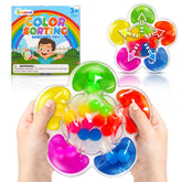 ZaxiDeel color-sorting toy with flower beads promotes color recognition during play.