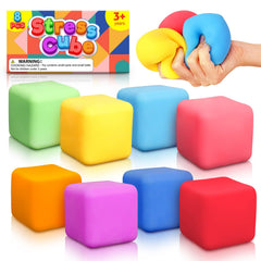 ZaxiDeel squishy stress cube in blue promoting calm focus during study breaks