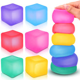 ZaxiDeel stress cube front view shows six colors for calming relief