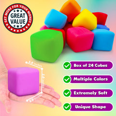Desk setup with ZaxiDeel stretch cubes for focused work