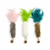 ZAYLUMO rabbit fur carrot toy for indoor cats showing soft texture and interactive play