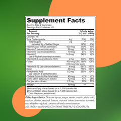 Zaytun Halal Adult Multivitamin Gummies orange flavor close-up for fruity taste