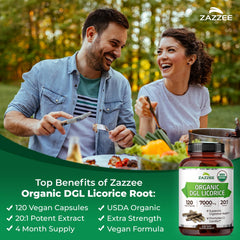 Ingredient list on Zazzee DGL Licorice packaging