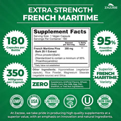 Zazzee extra-strength bottle front view for daily use