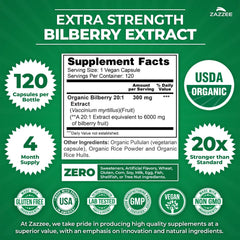 Zazzee organic certification label confirms USDA Organic quality and purity.