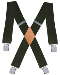 Zeaifroog big and tall suspenders with strong clips secure pants during work.
