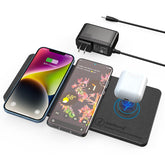ZealSound ultra-slim triple charger pad charges three devices simultaneously with 10W each.