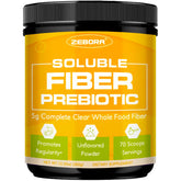 ZEBORA fiber supplement powder unflavored for daily gut health support
