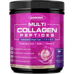 ZEBORA Multi Collagen Peptides bottle promotes daily skin and joint health