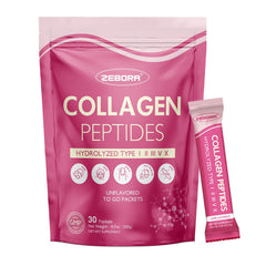 ZEBORA multi collagen packets front view for daily skin and gut support