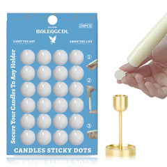 ZECHKAVAA taper candle dots secure placement with minimal residue