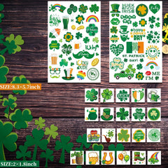 Zeecdatoo realistic glitter clover tattoos for face, arms, or shoulders.