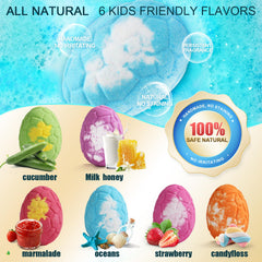 Zeewoo bath bombs with dinosaur inside inspire imagination during bath.
