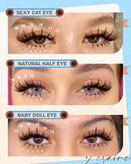 Zegaine soft brown lashes blend with light hair for natural effect