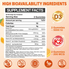 ZEGBALP D3K2 gummies closeup highlights chewed texture and easy ingestion.