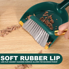Zehrai built-in scraper and teeth clean bristles into the dustpan.