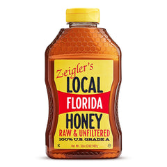 Zeigler's Florida Local Honey 32oz bottle for easy drizzle on toast or tea