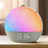 Zelaclock Sunrise Alarm Clock front view with gradual wake-up light for peaceful mornings