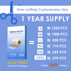 ZELIER patches cut-to-size rolls allow precise shaping for blemishes.