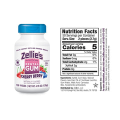 Zellie's Cherry Berry gum pieces offer a flavorful, on-the-go oral care option.