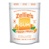 Zellie's Fresh Fruit Chewing Gum pack offers quick mouth refreshment on the go.