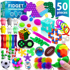 Zen Laboratory fidget poppers pack: 50 pieces for classroom prizes