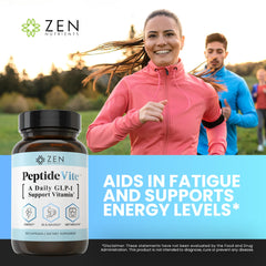 Zen Nutrients PeptideVite ingredient list featuring ginger and bromelain.