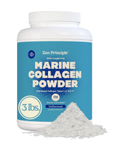 Zen Principle Marine Collagen Powder bottle for daily skin and joint support.