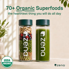 Zena Nutrition fiber-rich blend with 3 g per serving for fullness.