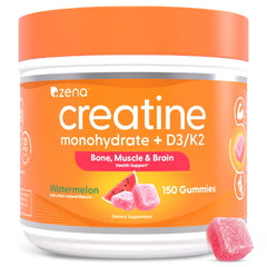 Zena Nutrition Creatine Gummies Watermelon bottle on shelf highlighting daily use