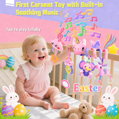 Zendstanding Unicorn crinkly elephant offers tactile exploration during play.