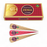 Zenia henna cone pack3 25g dark reddish-brown application for natural color depth
