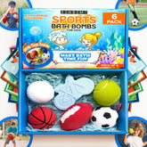 ZenseMe sports bath bombs gift set with hidden toys for active bath play.