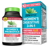 Zenwise Health 3-in-1 Women’s Probiotic bottle for daily digestive support