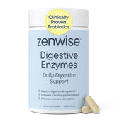 Zenwise Health Digestive Enzymes bottle front for gut support