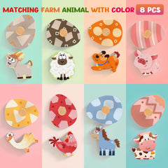 Zeoddler farm animal peg puzzle to boost hand-eye coordination during play.